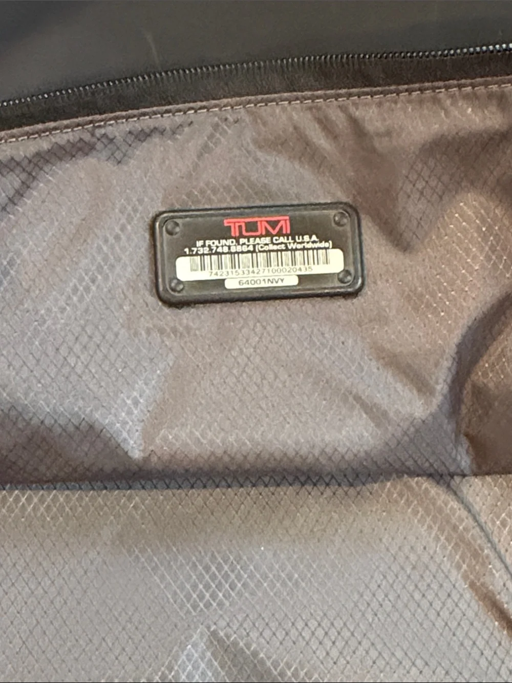 Authentic Tumi Black Nylon and Leather Top-Handle Backpack like new condition